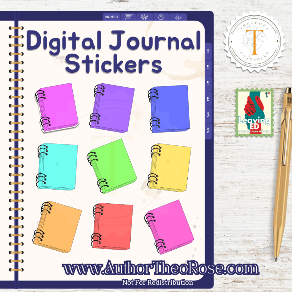 Pastel Notebook Stickers - Digital Journal